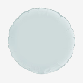 Folieballong - Rund Satin Pastellblå