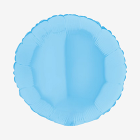 Folieballong - Rund Pastellblå