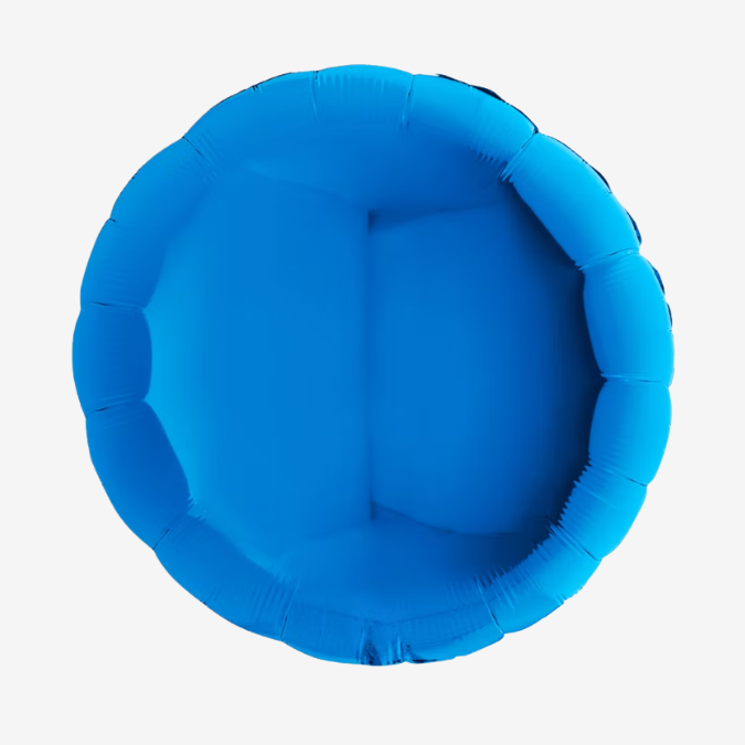 Folieballong - Rund Blå
