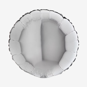 Folieballong - Rund Silver