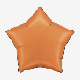 Folieballong - Stjärna Satin Caramel
