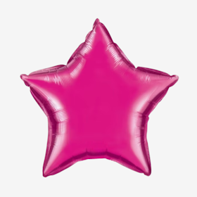 Folieballong - Stjärna Fuchsia