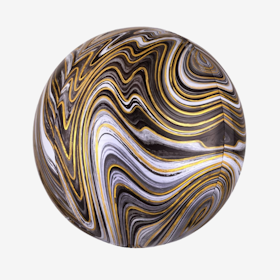 Folieballong - Orbz Black Marble