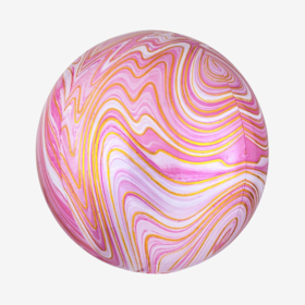 Folieballong - Orbz Pink Marble