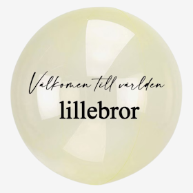 Heliumfylld Bubbla - Personlig - Gul