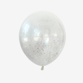 Konfettiballong 28 cm - Strimlad Holografisk