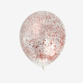 Konfettiballong 28 cm - Strimlad Roséguld