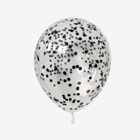 Konfettiballong 28 cm - Svart