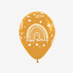 Ballong 28 cm - Boho Rainbow Mustard