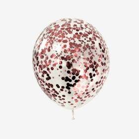 Konfettiballong 28 cm - Roséguld