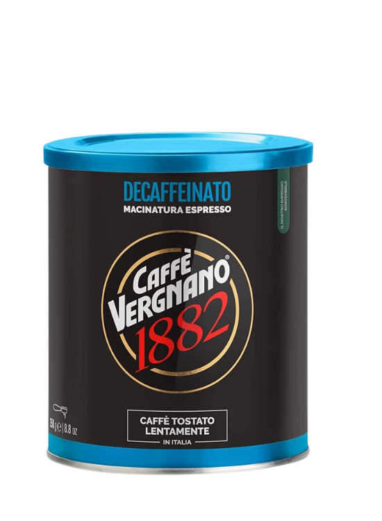 Caffé Vergnano Decaffeinato jauhettu kahvi 250g