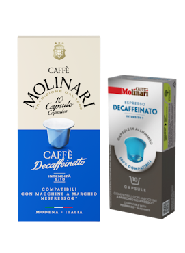 Molinari Kofeiinittomat Nespressokapselit 10 kpl