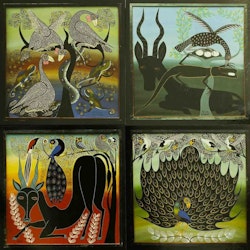 Tingatinga djurmotiv, kort A