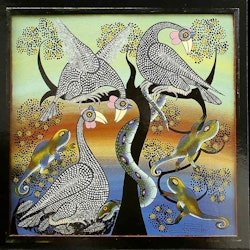 Tingatinga djurmotiv, kort A