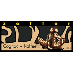 Zotter, Cognac+Coffee, mörk kaffecouvertyr, pralin. ekologisk
