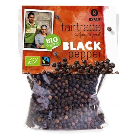 Ekologisk svartpeppar i helkorn från Sri Lanka. Refillpåse. Fair Trade.