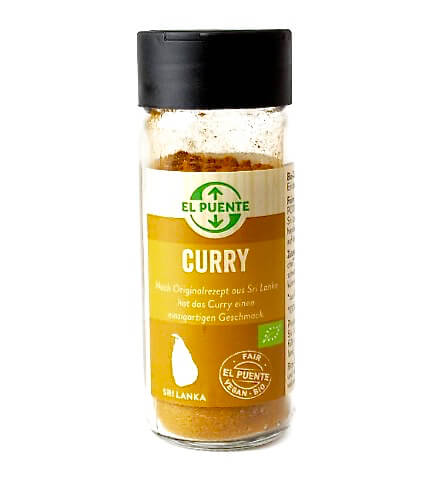 Söt & aromatisk curryblandning i glasbehållare. Originalrecept från Sri Lanka. Fair Trade & ekologisk.