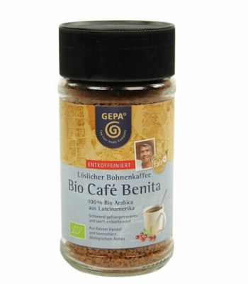 Cafe Benita, ekologiskt snabbkaffe, koffeinfritt