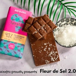 Fairafric, mjölkchoklad 43%, med havssalt, ekologisk