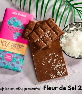 Fairafric, mjölkchoklad 43%, med havssalt, ekologisk