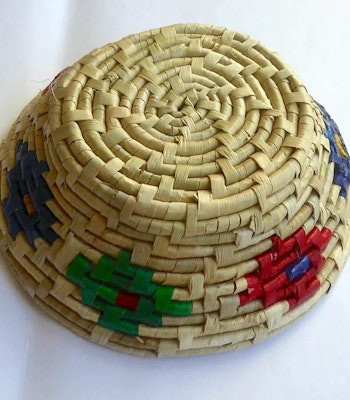 Korg "Mini", rund med mönster, 15 cm