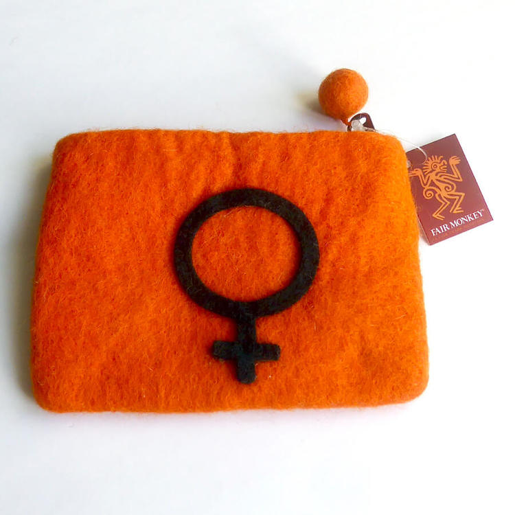 Necessär "Venus", liten, tovad, orange