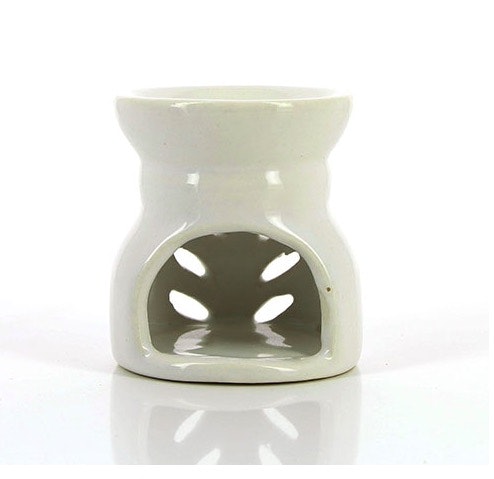 Aromalampa, off-white, glaserad, keramik