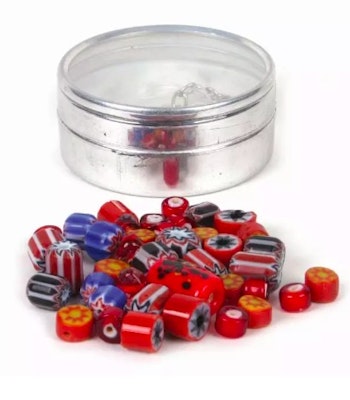 DIY, Smyckeset, pärlor glas & keramik, röda färger