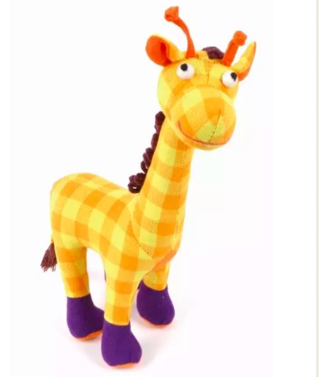 Giraff, soft toy, handvävd bomullstyg, Sri Lanka