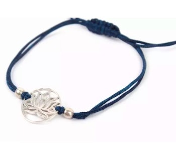 Armband Lotusblomma, mässing, justerbar längd