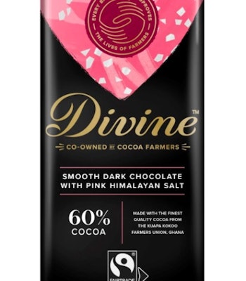 Divine Mörk choklad 60 %, med rosa Himalaya-salt