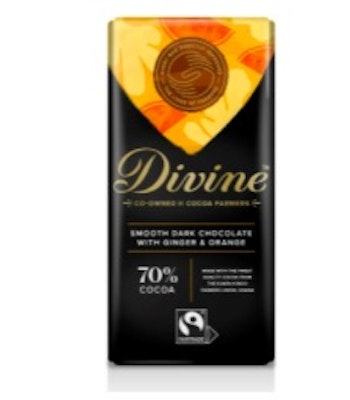Divine Mörk choklad 70 % med ingefära & apelsin