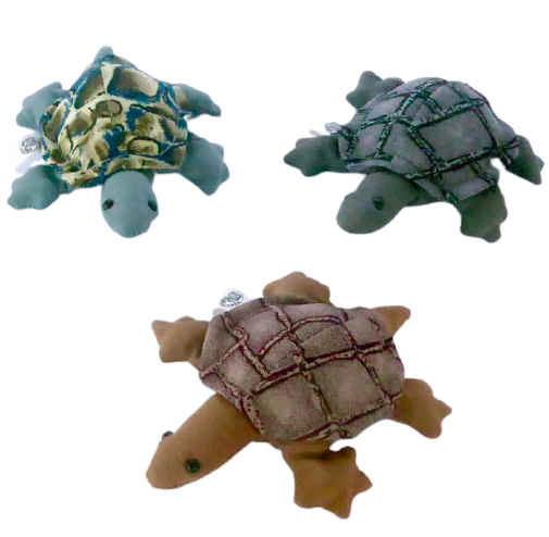 Sanddjur, tre små sköldpaddor. Passar fint som present, maskot eller leksak. Fair Trade.