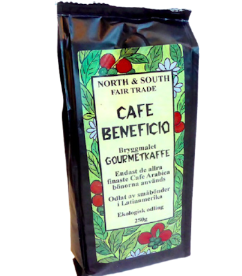 Cafe Beneficio, bryggmalet gourmetkaffe, ekologiskt