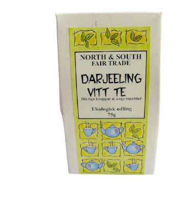 Darjeeling vitt te, ekologiskt löste