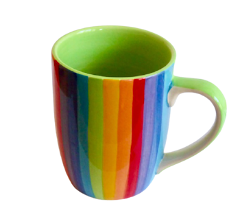 Mugg, stor, Rainbow, keramik