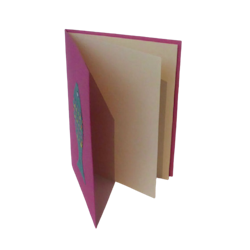 Brevkort med kuvert, handgjort, Fisk, pink
