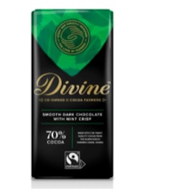 Divine Mörk choklad 70 % med mintcrisp
