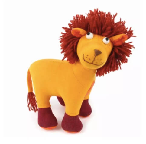 Mjuk leksak, litet lejon i handvävt bomullstyg. Giftfria färger, Fair Trade Sri Lanka.
