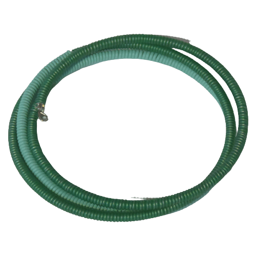 Armband Scoobietråd, spiral, grön. Fair Trade, Sydafrika.