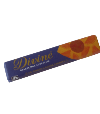 Divine chokladbar, mjölkchoklad med apelsin
