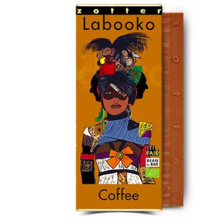 Zotter Labooko, Coffee / Kaffe, mjölkchoklad, ekologisk, handgjort. Fair Trade.
