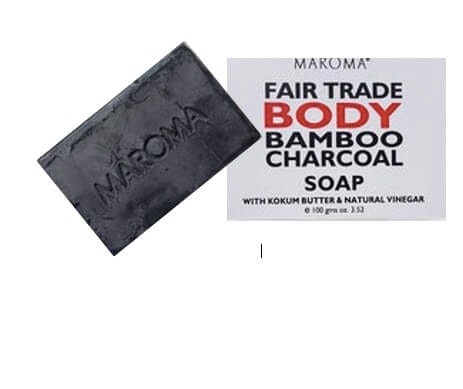 Ekologisk svart tvål, Bamboo Charcoal, innehåller aktivt bambukol. Rengör huden på djupet, rikligt med vitt lödder. Fair Trade.