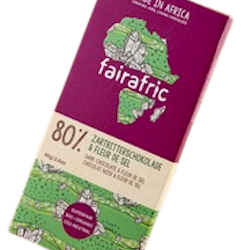 Fairafric Mörk choklad 80%, med havssalt, ekologisk