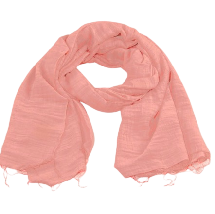 Sjal, scarf i siden och bomull, fin färg vintagerosa. Handvävd för Fair Trade i Vietnam.
