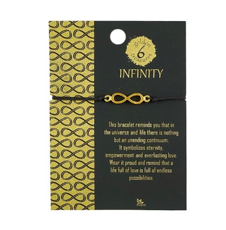 Armband med smycke Infinity, Oändlighet, gulddoublé, Fairmined, Colombia.