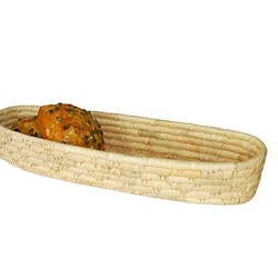 Brödkorg Baguette, oval, palmblad, naturfärg