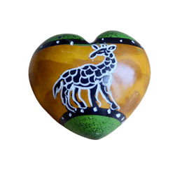 Hjärta, Giraff, täljsten, Kenya, Fair Trade