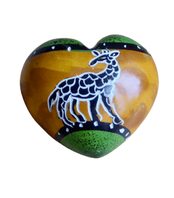 Hjärta, Giraff, täljsten, Kenya, Fair Trade