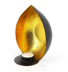 Värmeljushållare, lykta Mussla, oval, järnplåt